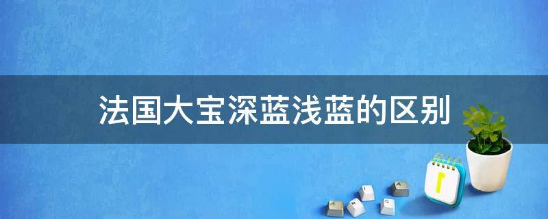 法国大宝深蓝浅蓝的区别（法国大宝深