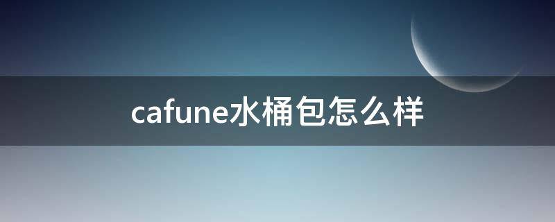 cafune水桶包怎么样（fion水桶包价格