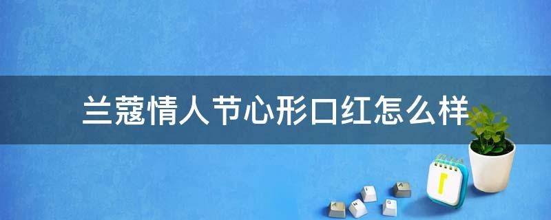 兰蔻情人节心形口红怎么样（兰蔻2020