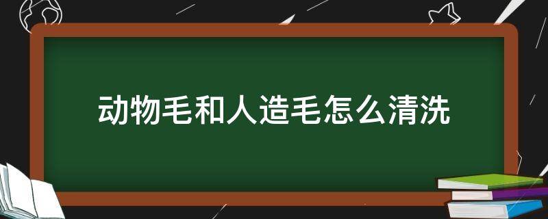 动物毛和人造毛怎么清洗 动物毛和