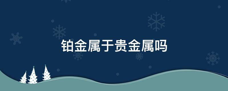 铂金属于贵金属吗（铂金属于贵金属吗