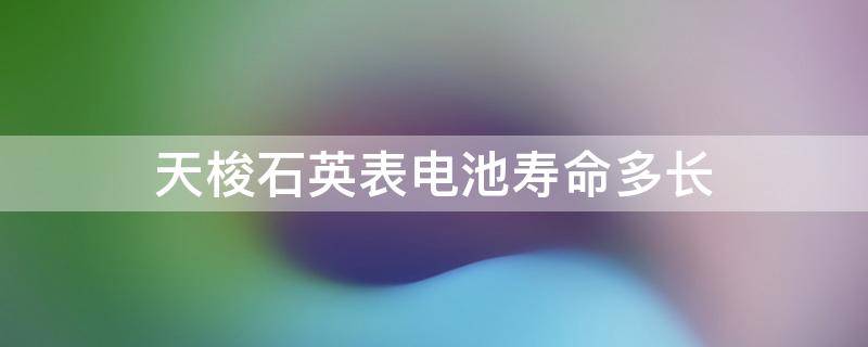 天梭石英表电池寿命多长 天梭石英