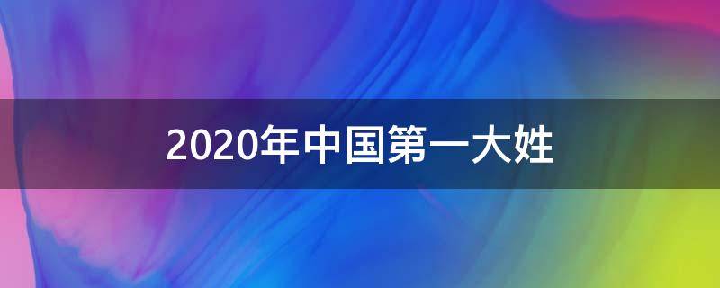 2020年中国第一大姓 2020中国第一