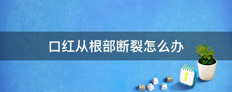 口红从根部断裂怎么办（口红从根部断