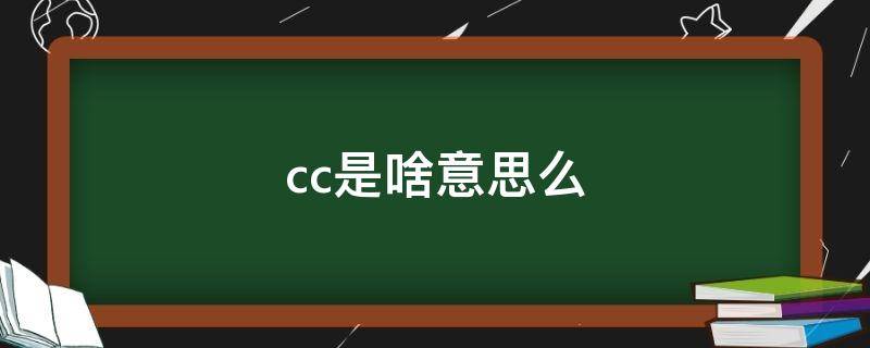 cc是啥意思么 cc是指什么意思