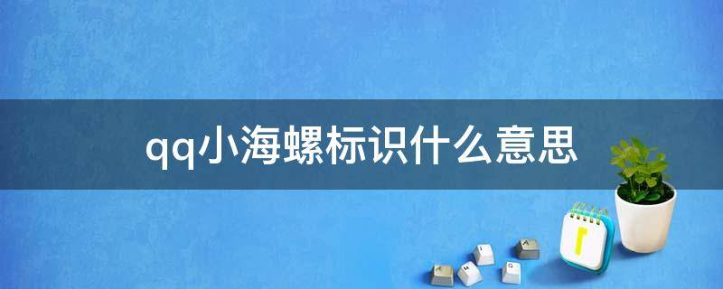 qq小海螺标识什么意思 小海螺小表